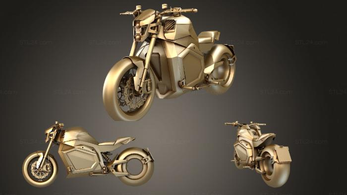 Автомобили и транспорт (Электрический мотоцикл, CARS_1360) 3D модель для ЧПУ станка
